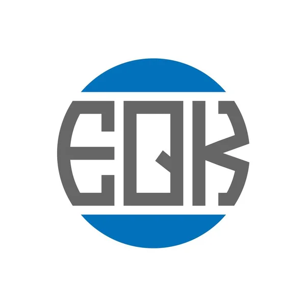 Дизайн Логотипа Буквы Eqk Белом Фоне Концепция Логотипа Креативными Инициалами — стоковый вектор