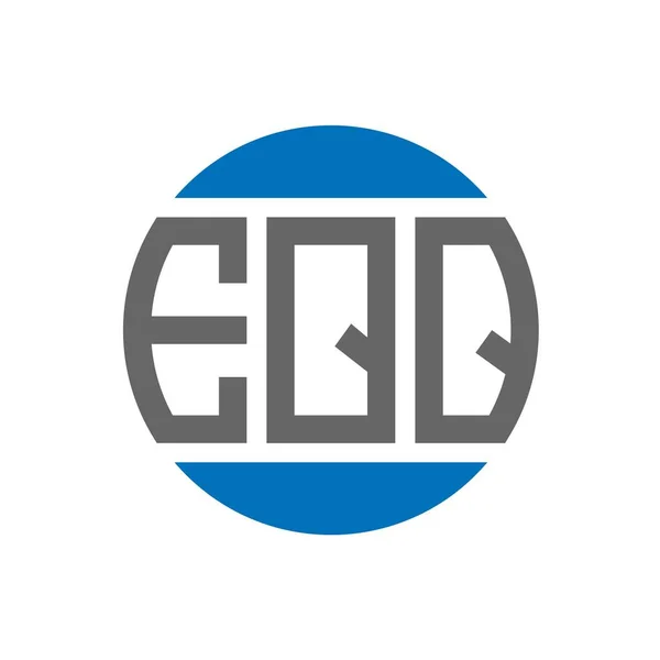 白い背景にEqqレターロゴデザイン Eqqクリエイティブイニシャルサークルロゴコンセプト Eqqレターデザイン — ストックベクタ