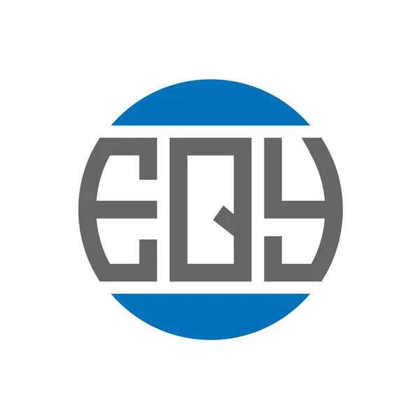 Diseño Del Logotipo Letra Eqy Sobre Fondo Blanco Eqy Iniciales — Archivo Imágenes Vectoriales