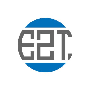 Beyaz arkaplanda EZT harf logosu tasarımı. EZT yaratıcı paraf dairesi logosu. EZT harf tasarımı.