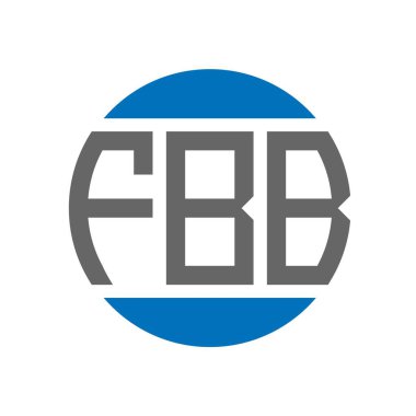 Beyaz arka planda FBB harfli logo tasarımı. FBB yaratıcı paraf dairesi logosu. FBB harf tasarımı.
