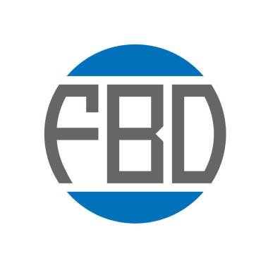 Beyaz arka planda FBO harf logosu tasarımı. FBO yaratıcı paraf dairesi logosu. FBO harf tasarımı.