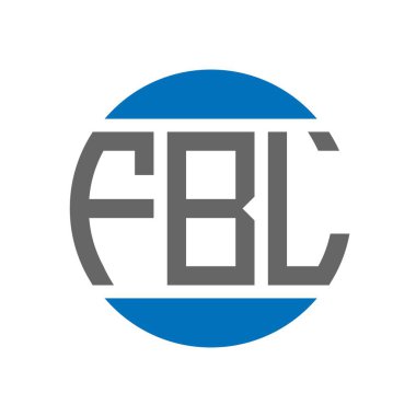 Beyaz arkaplanda FBL harf logosu tasarımı. FBL yaratıcı paraf dairesi logosu. FBL harf tasarımı.