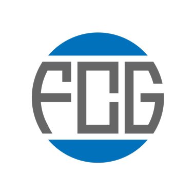 Beyaz arka planda FCG harf logosu tasarımı. FCG yaratıcı paraf dairesi logosu. FCG harf tasarımı.