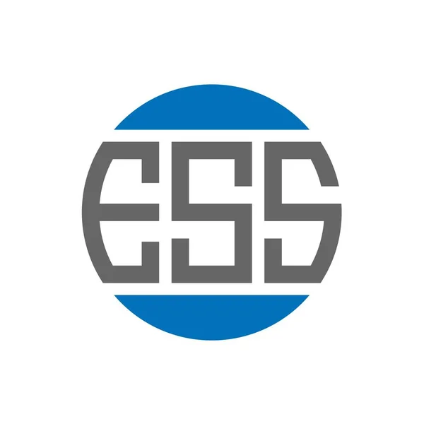 Σχεδιασμός Λογότυπου Γράμματα Ess Λευκό Φόντο Δημιουργικά Αρχικά Ess Κύκλο — Διανυσματικό Αρχείο