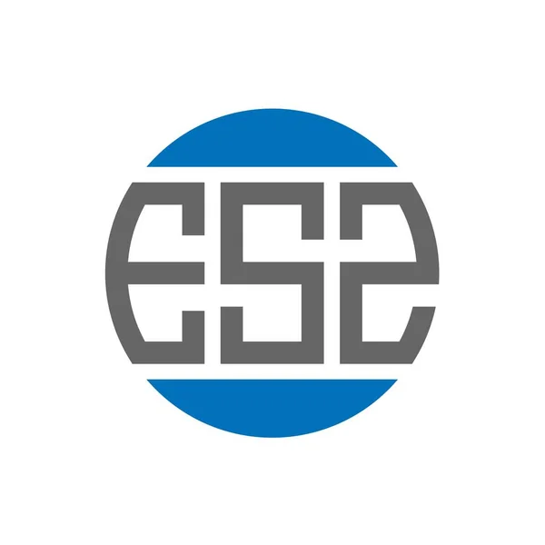 Návrh Loga Esz Bílém Pozadí Esz Kreativní Iniciály Kruhové Logo — Stockový vektor