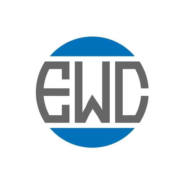 Design Loga Erz Bílém Pozadí Ewc Kreativní Iniciály Kruhové Logo — Stockový vektor