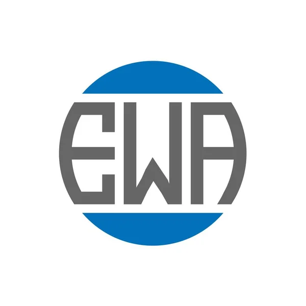 Ewa Письмо Логотип Дизайн Белом Фоне Креативные Инициалы Ewa Округляют — стоковый вектор