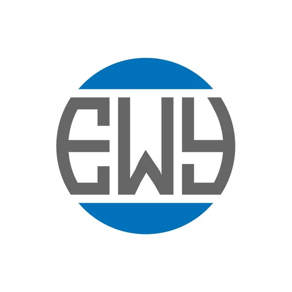 Дизайн Логотипа Ewy Белом Фоне Концепция Логотипа Инициалами Ewy Дизайн — стоковый вектор