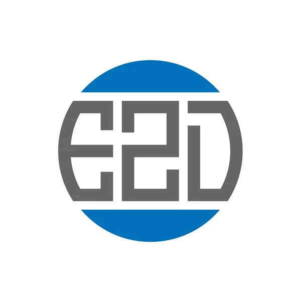 Diseño Del Logotipo Letra Ezd Sobre Fondo Blanco Ezd Iniciales — Archivo Imágenes Vectoriales
