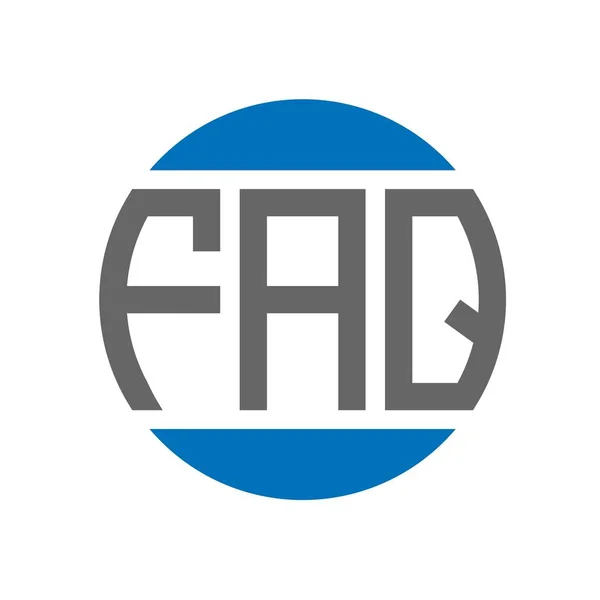 Projekt Logo Litery Faq Białym Tle Faq Twórcze Inicjały Koncepcja — Wektor stockowy