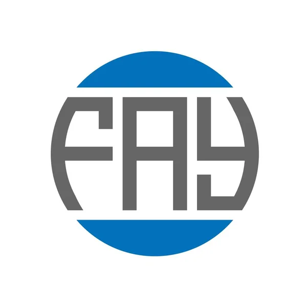 Fay Logo Ontwerp Witte Achtergrond Fay Creatieve Initialen Cirkel Logo — Stockvector