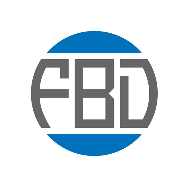 Fbd Letter Logo Ontwerp Witte Achtergrond Fbd Creatieve Initialen Cirkel — Stockvector