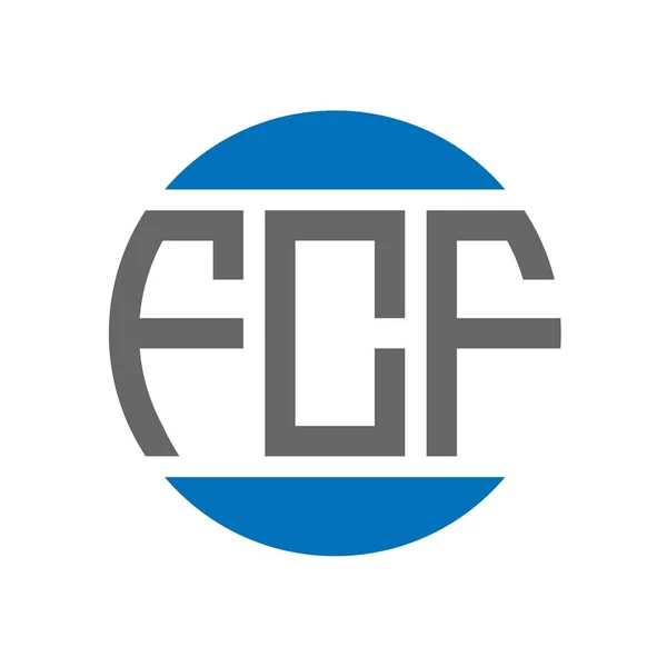 Fcf Lettre Logo Design Sur Fond Blanc Fcf Initiales Créatives — Image vectorielle