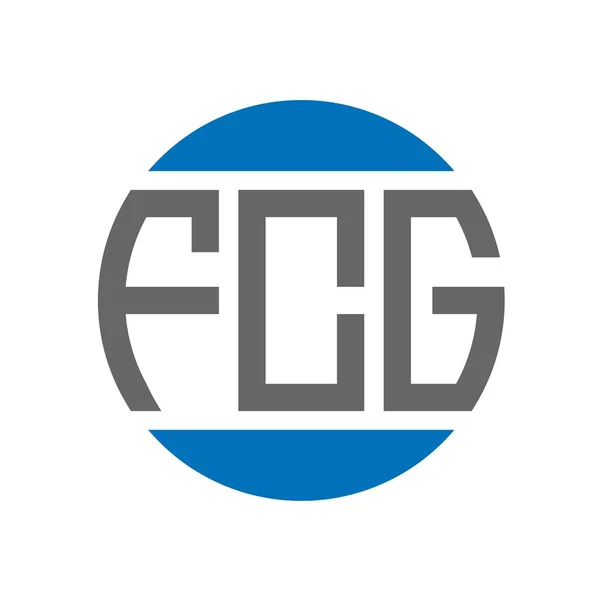 白を基調としたFcgレターロゴデザイン Fcgクリエイティブイニシャルサークルロゴコンセプト Fcgレターデザイン — ストックベクタ