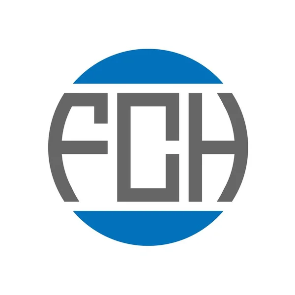 Beyaz Arka Planda Fch Harfi Logo Tasarımı Fch Yaratıcı Baş — Stok Vektör