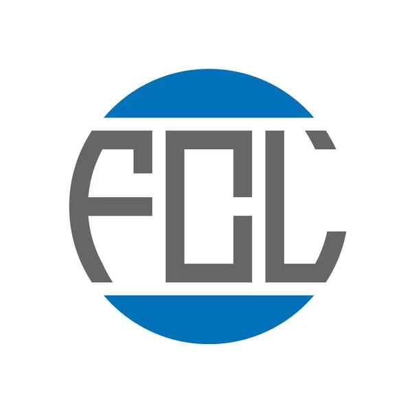 Fcl Letter Logo Ontwerp Witte Achtergrond Fcl Creatieve Initialen Cirkel — Stockvector