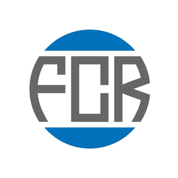 Fcr Logo Ontwerp Witte Achtergrond Fcr Creatieve Initialen Cirkel Logo — Stockvector