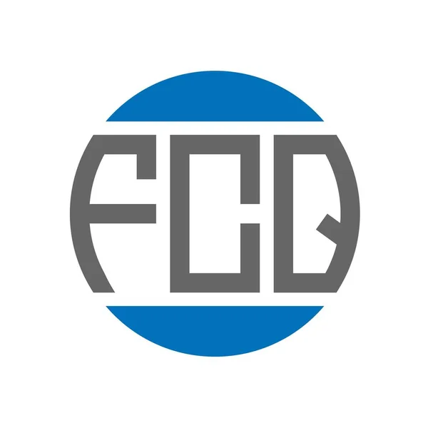 Beyaz Arka Planda Fcq Harf Logosu Tasarımı Fcq Yaratıcı Paraf — Stok Vektör