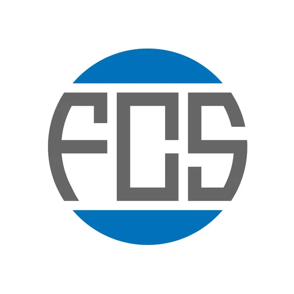 Projekt Logo Litery Fcs Białym Tle Kreatywne Inicjały Fcs Koło — Wektor stockowy