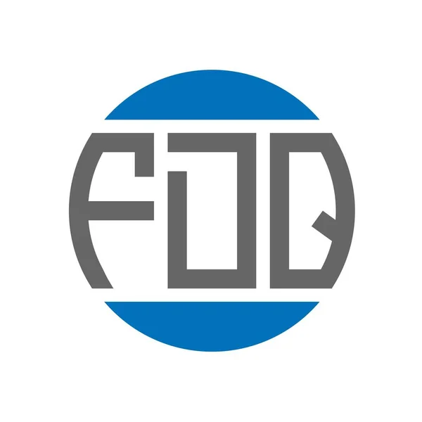 Fdq Γράμμα Σχέδιο Λογότυπο Λευκό Φόντο Fdq Δημιουργική Αρχικά Κύκλο — Διανυσματικό Αρχείο