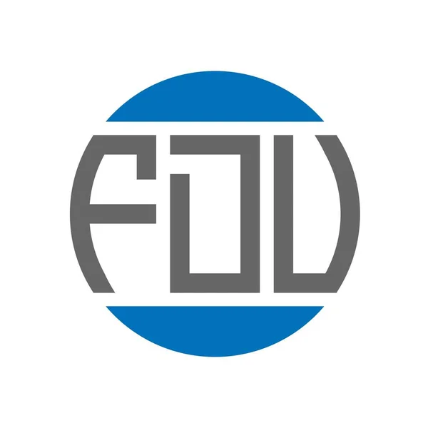 Fdv Letter Logo Ontwerp Witte Achtergrond Fdv Creatieve Initialen Cirkel — Stockvector