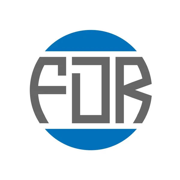 Fdr Logo Ontwerp Witte Achtergrond Fdr Creatieve Initialen Cirkel Logo — Stockvector