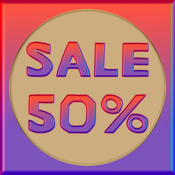 Special sale offer, 50 off percentage promotion retro neon style,, handwritten lettering, raster illustration