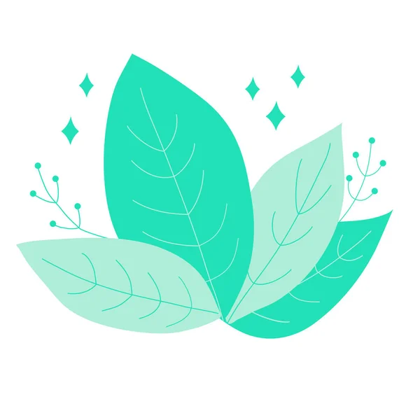 Design Vorlage Hintergrund Mit Grünen Blättern Earth Day Oder Umweltfreundliche — Stockvektor