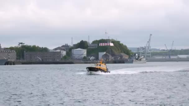Pilot Boat Port Cork Cobh Ireland July 2022 Big Military — Stock Video