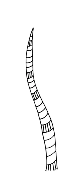 Herbe. Herbe vectorielle dessinée à la main dans un style doodle contour — Image vectorielle
