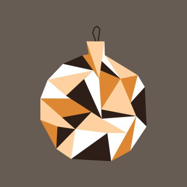 Çokgen bir Noel süsü. Bauble, süs, top