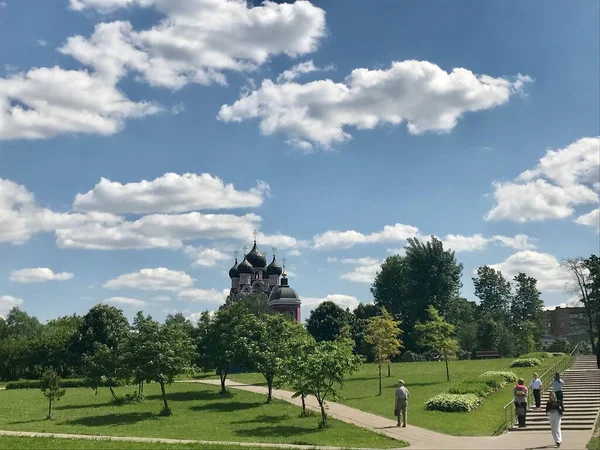 Vue Panoramique Moscou Bâtiments Historiques Centre Affaires International — Photo