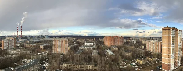 Vista Panorámica Moscú Edificios Históricos Centro Negocios Internacional —  Fotos de Stock