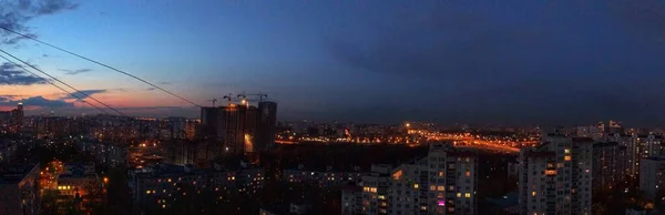 Panorama Van Moskou Historische Gebouwen Internationaal Zakencentrum — Stockfoto