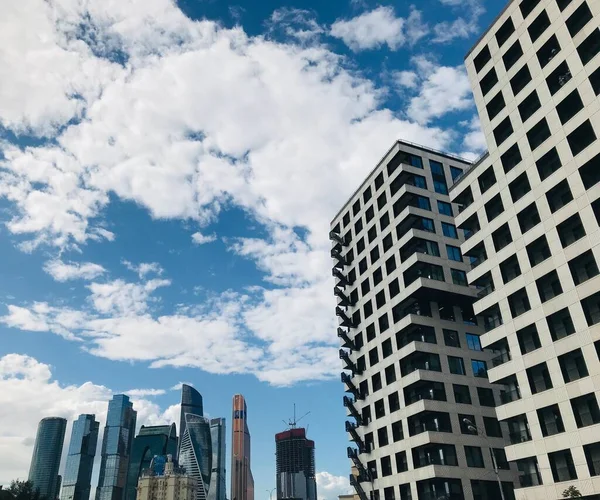 Vista Moscú Edificios Históricos Centro Negocios Internacional —  Fotos de Stock