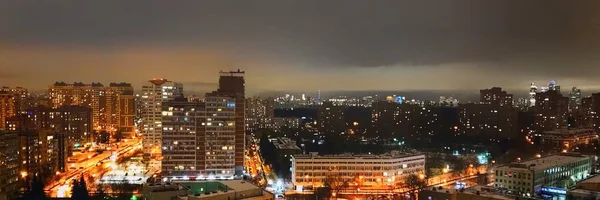 Vista Subterrânea Moscovo Prédios Históricos Centro Negócios Internacional — Fotografia de Stock