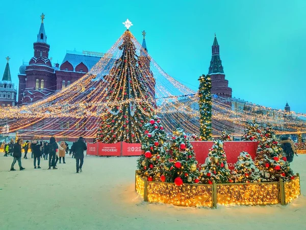 Ondergronds Uitzicht Moskou Historische Gebouwen Internationaal Zakencentrum — Stockfoto