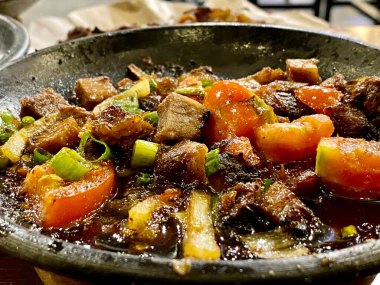 Yukarıdan et yiyeceği görünümü