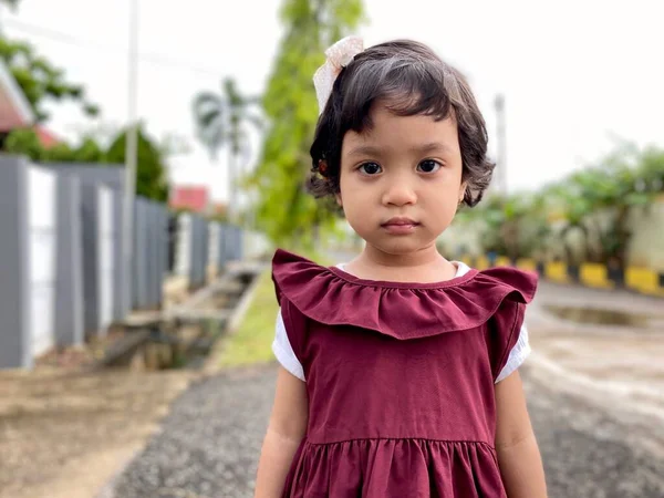 Retrato Niña Linda Aire Libre —  Fotos de Stock