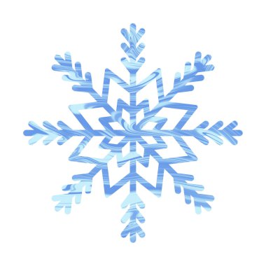 Mavi desenli kar tanesi. Simge logosu tasarımı. Buz kristali kış sembolü. Kış tasarımı için şablon. 