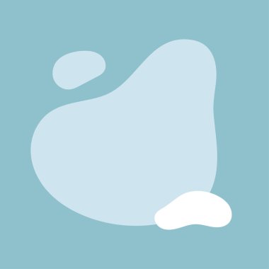 Akan sıvı şekilli mavi soyut arkaplan. Düz minimalist stil.