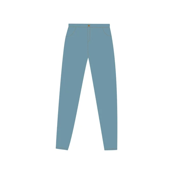 Pantalones Vaqueros Azules Estilo Garabato Ropa Casual Para Hombres Mujeres — Vector de stock