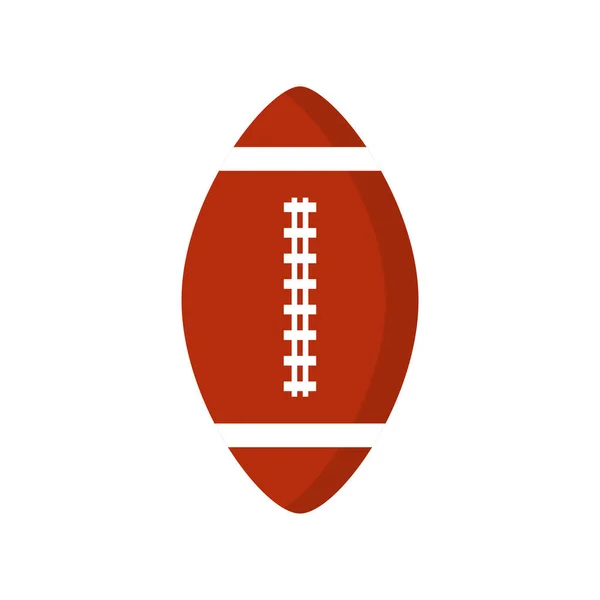 American Football Ball Rugby Ball Football Sport Equipment Flat Style — Stock Vector