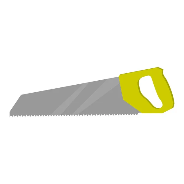 Flache Stilsäge. Werkzeug für Bau und Reparatur, Handarbeit. — Stockvektor