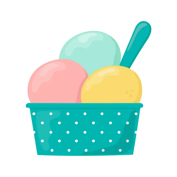 五颜六色的冰淇淋 可用于海报 印刷品 服装装饰 食品设计 冰淇淋店标志等 — 图库矢量图片