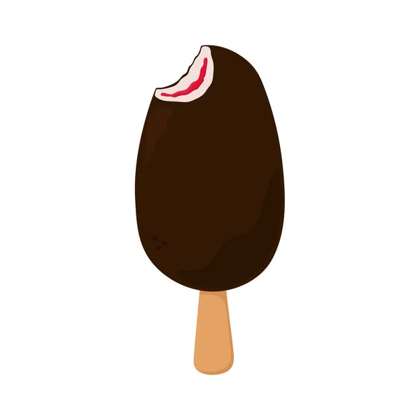 Popsicle Con Cobertura Chocolate Mermelada Dentro Puede Utilizar Para Póster — Vector de stock
