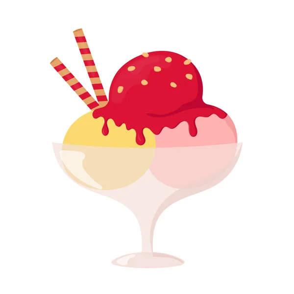 아이스크림을 우려낸 유리병 포스터 장식에 수있고 디자인 아이스크림 로고에 수있습니다 — 스톡 벡터