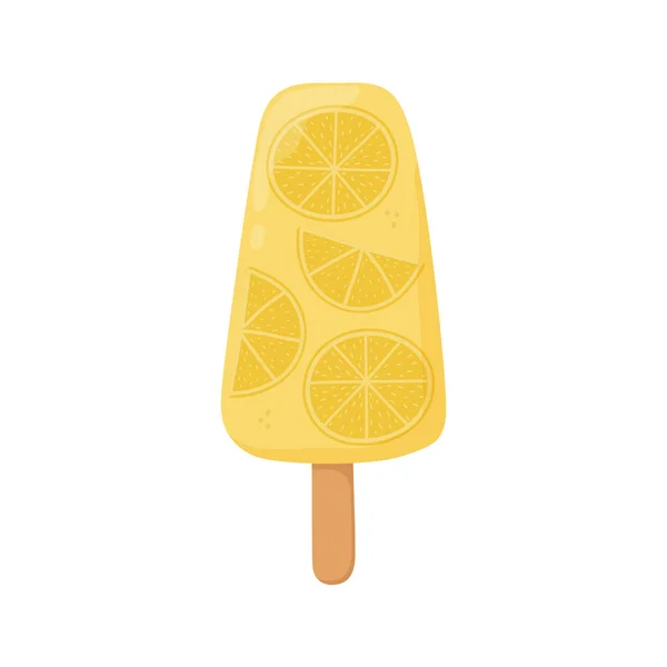 水果冰棒加柠檬 可用于海报 印刷品 服装装饰 食品设计 冰淇淋店标志等 — 图库矢量图片