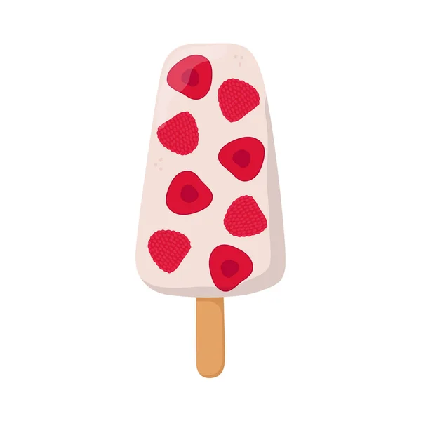 Popsicle Frutas Con Frambuesa Cereza Puede Utilizar Para Póster Impresión — Archivo Imágenes Vectoriales